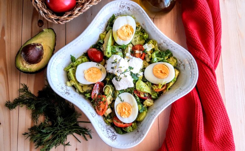 Spring Salad with Easter Eggs