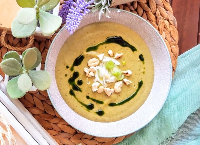 Creamy Veloute Soup with Zucchini and Cashew butter Recipe