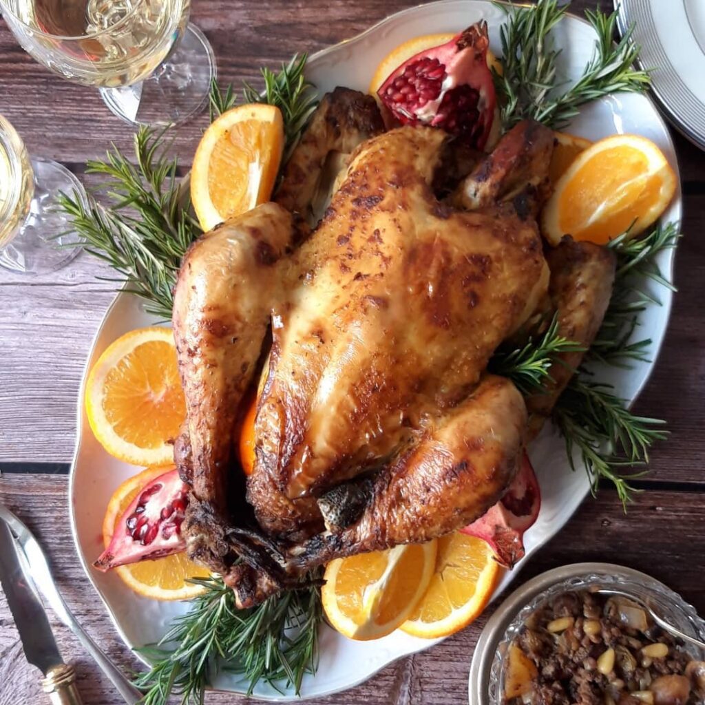 Christmas Stuffed Rooster with Chestnuts and Dried Apricots: A Festive Delight 1 Christmas Stuffed Rooster with Chestnuts and Dried Apricots