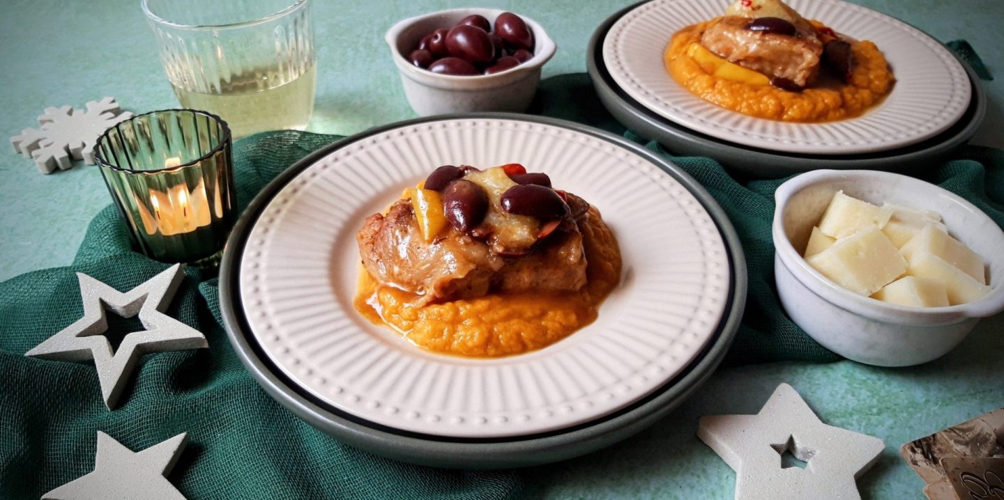Mediterranean Pork with Olives and Sweet Potato Mash: A Festive Delight! 3 Pork with Olives and Sweet Potato Mash Recipe