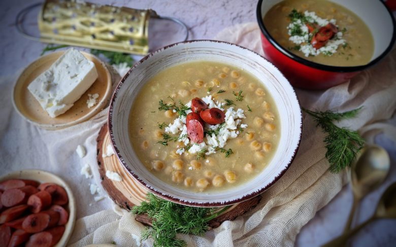 Brothy Chickpea Soup with Lemon, fennel and vegetables