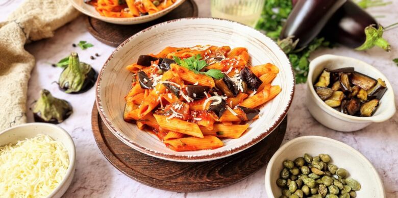 Italian Eggplant Caponata pasta with capers Recipe